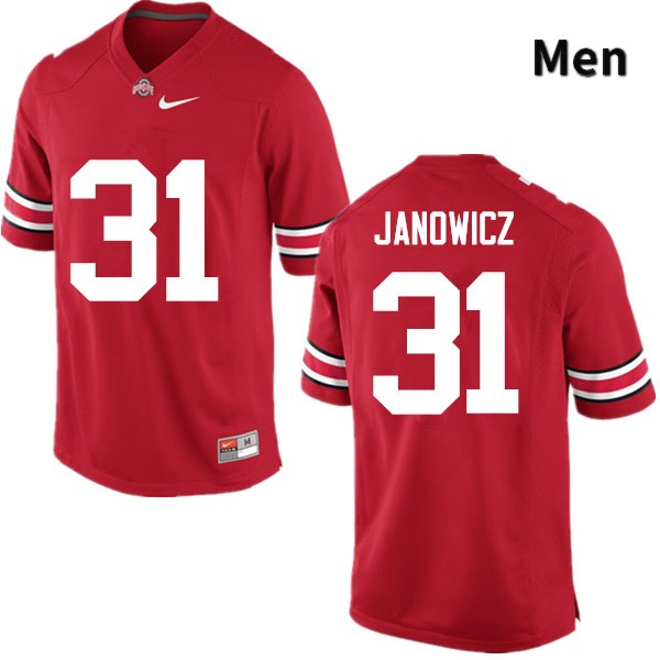 Ohio State Buckeyes Vic Janowicz Men's #31 Red Game Stitched College Football Jersey